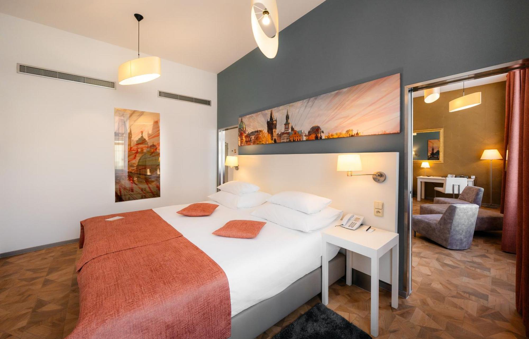 Grandium Hotel Prag Exteriör bild A room at the hotel